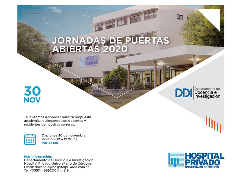 XI Jornadas de Puertas Abiertas 2020 - Hospital Privado Cordoba