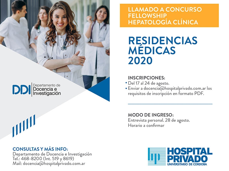 Llamado a Concurso Fellowship Hepatología Clínica - Hospital Privado Cordoba
