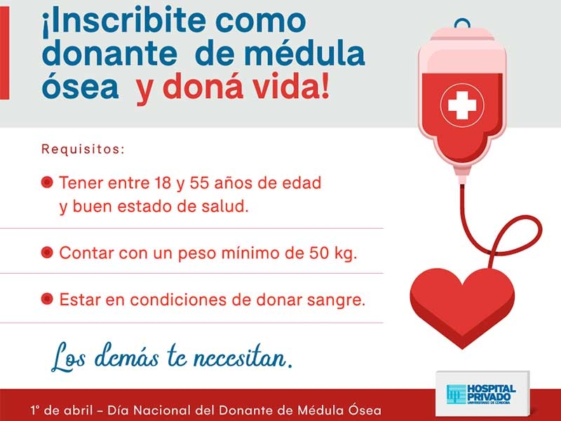 1 de abril: Día Nacional del Donante de Médula Ósea - Hospital Privado Cordoba