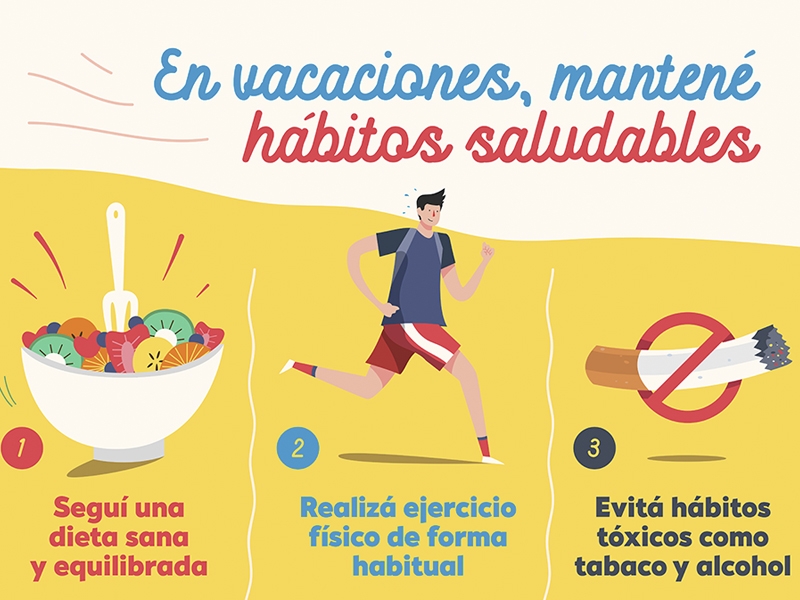 Mantener hábitos saludables en vacaciones - Hospital Privado Cordoba
