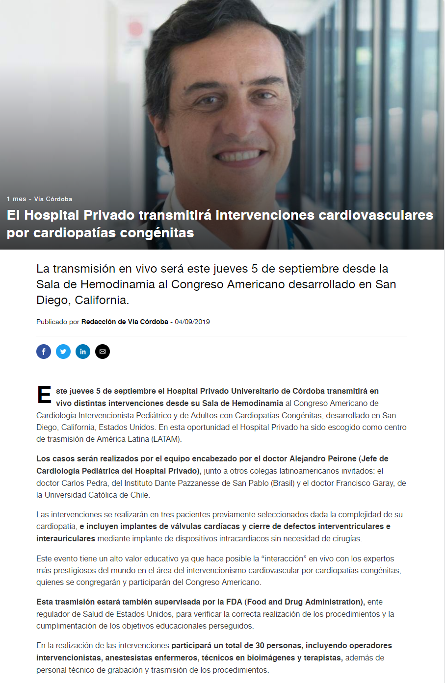 Prensa Hospital Privado Cordoba