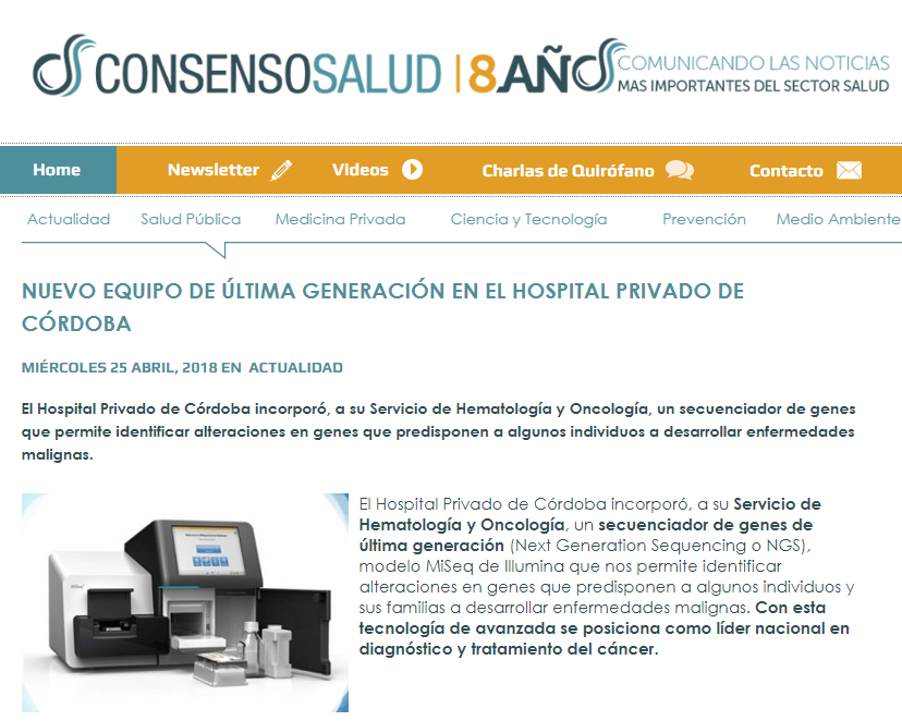 Prensa Hospital Privado Cordoba