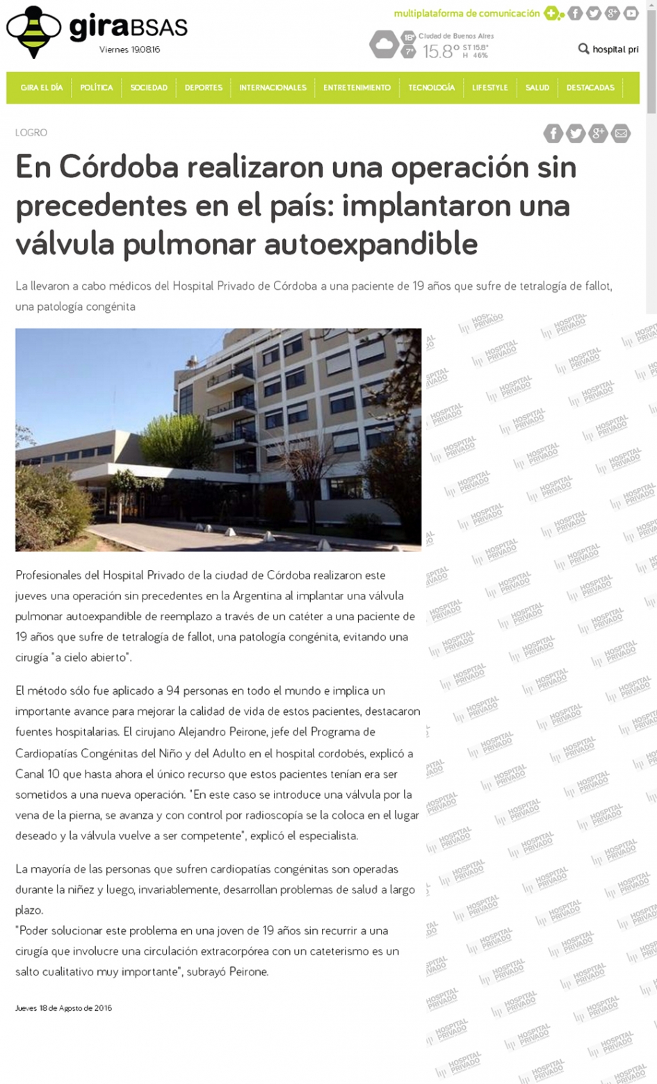 Prensa Hospital Privado Cordoba