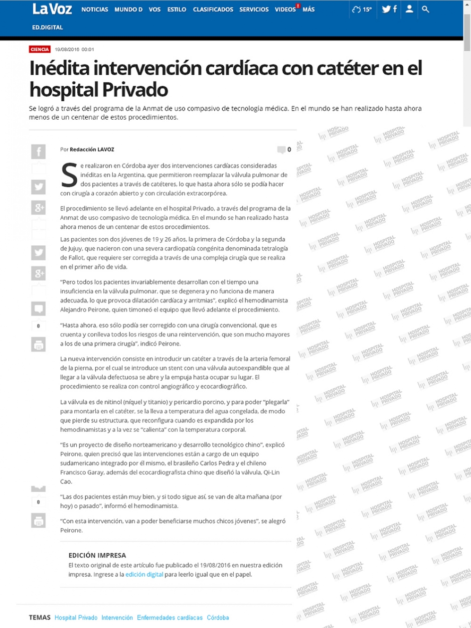 Prensa Hospital Privado Cordoba