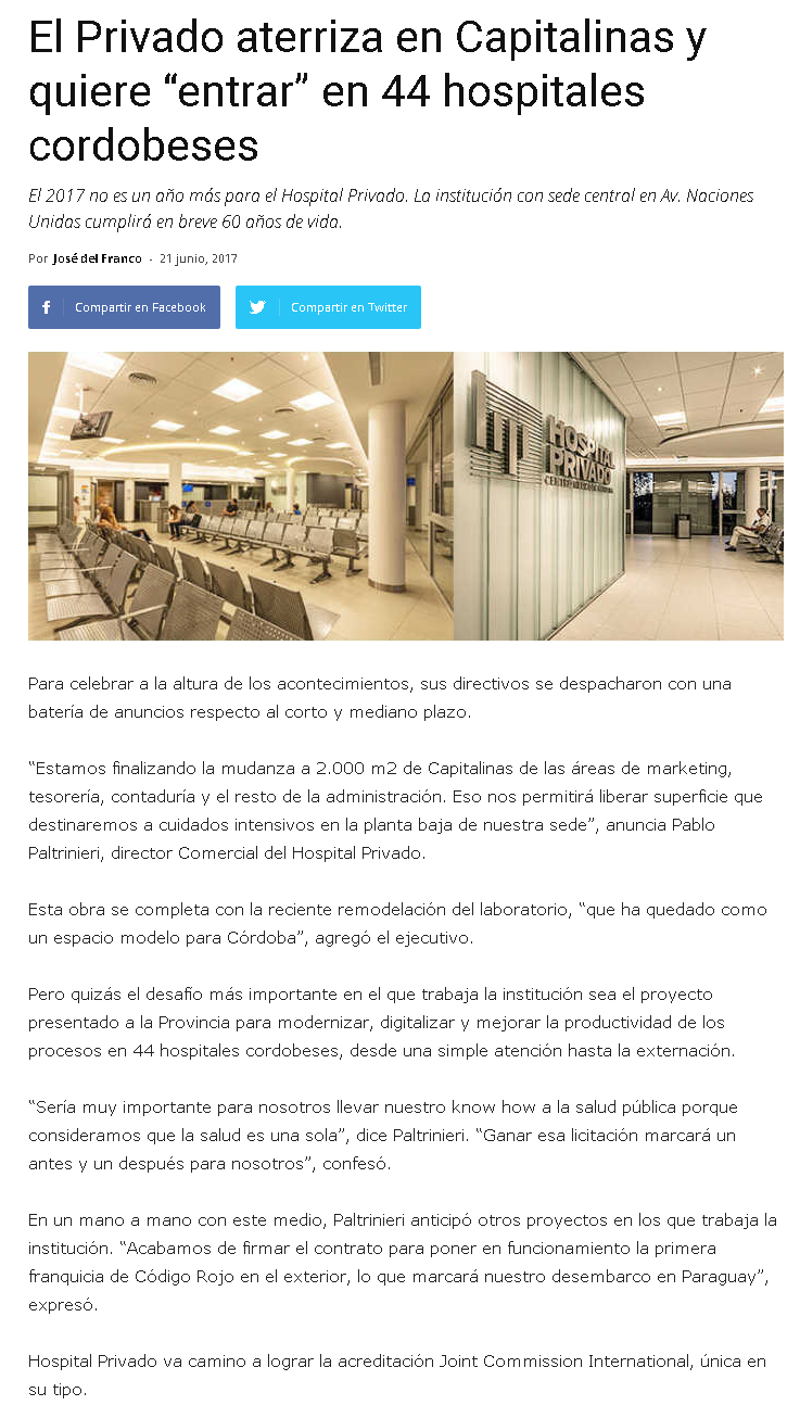 Prensa Hospital Privado Cordoba